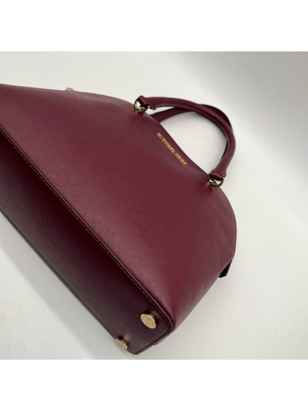 Michael Kors Burgundy Leather Handbag - Picture 6 of 11